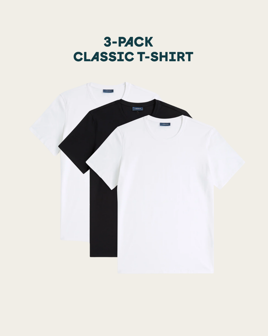 T-shirt 3-pack bundle | White & Black