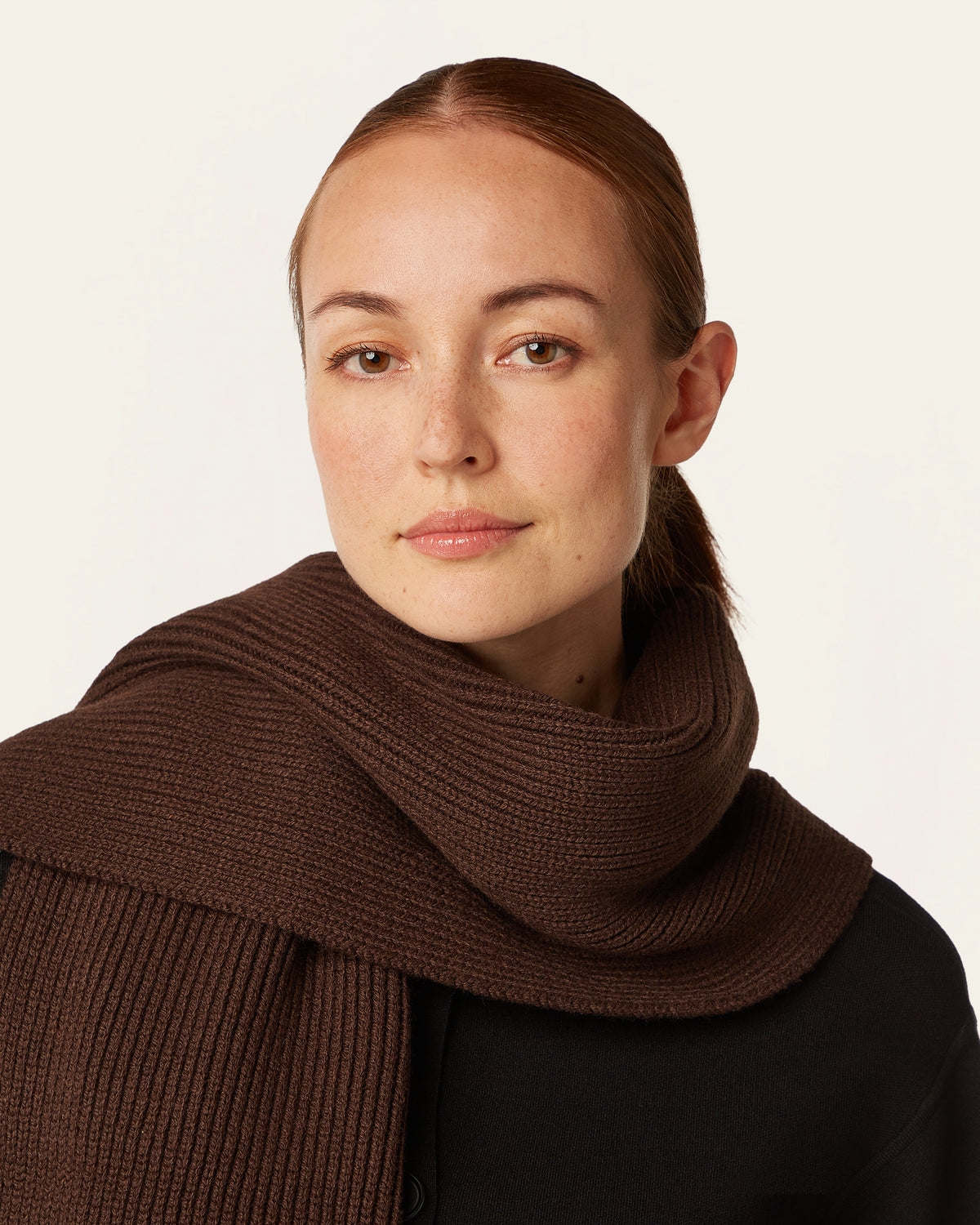 Heavy Seawool Scarf - Dark Brown