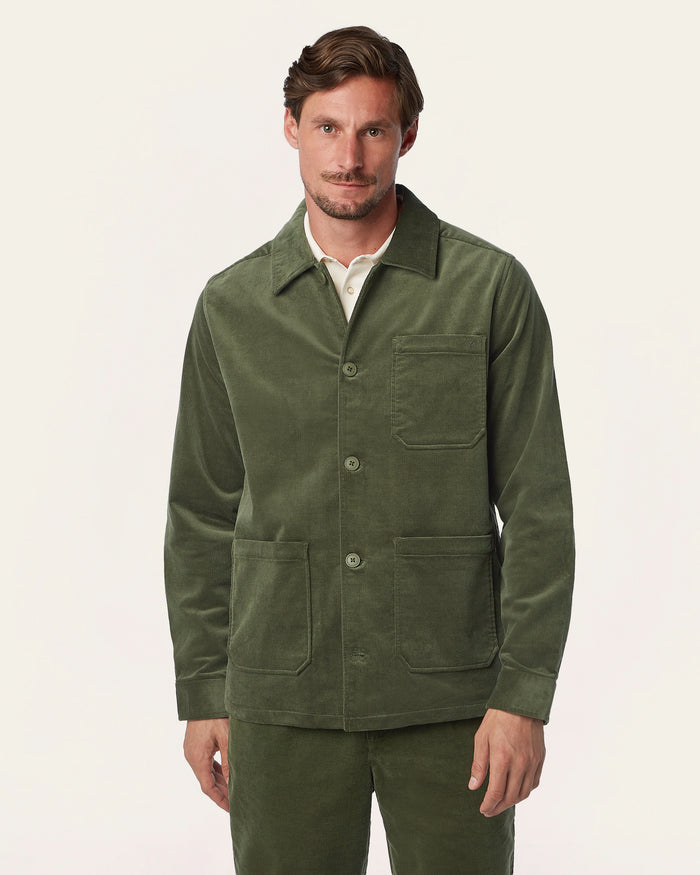 Cordruoy Shirt Jacket Dark Olive