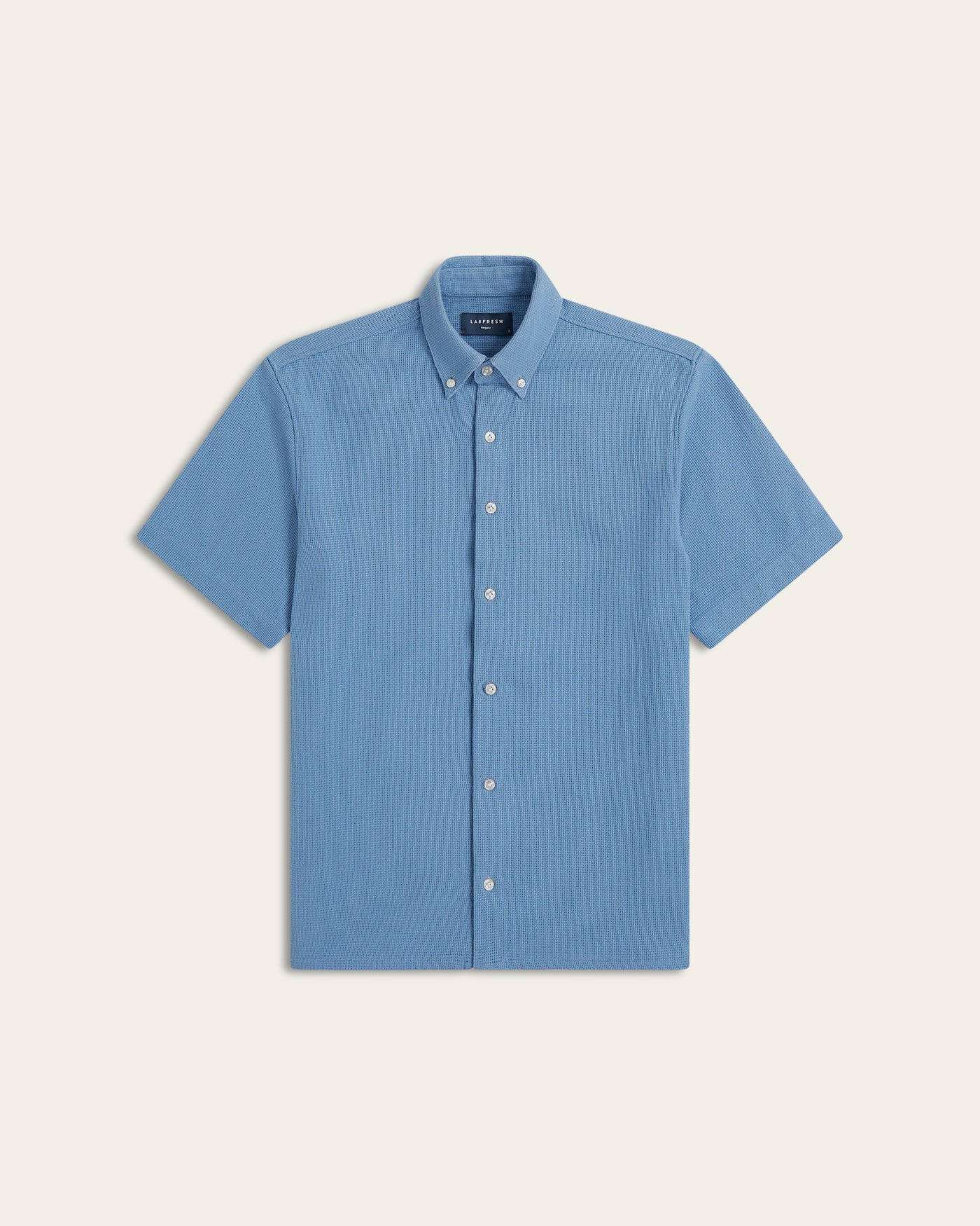Short Sleeve Shirt Off White / Light Blue