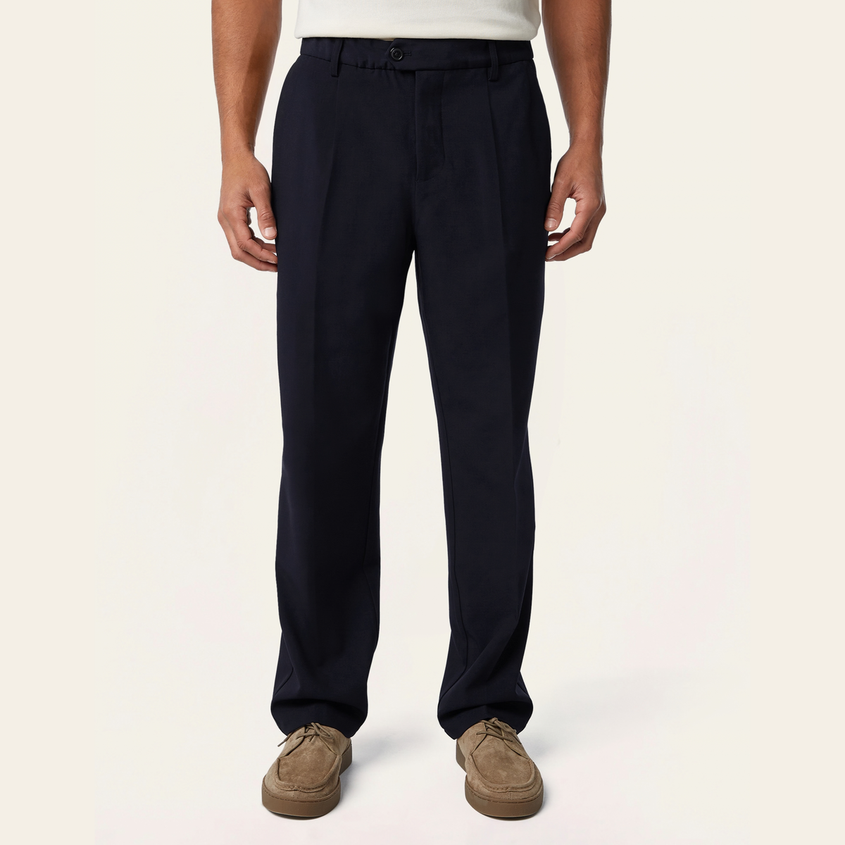 Straight Travel Pants Navy