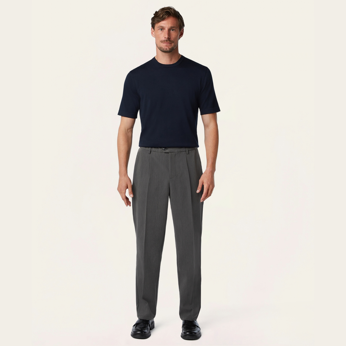 Straight Travel Pants Grey