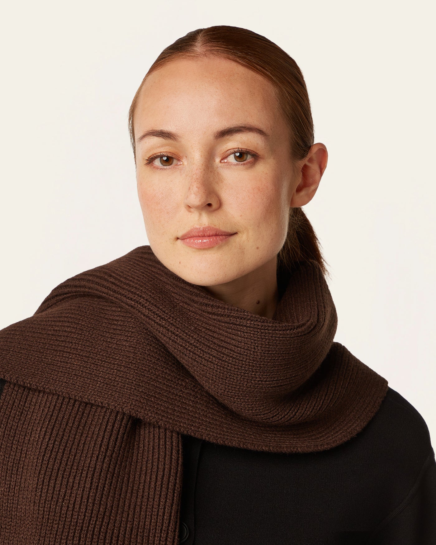 Heavy Seawool Scarf - Dark Brown