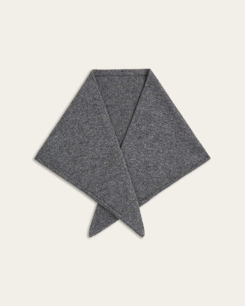 Heavy Seawool Triangle Scarf Dark Grey