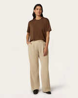 Interlock Boxy Fit T-shirt - Brown