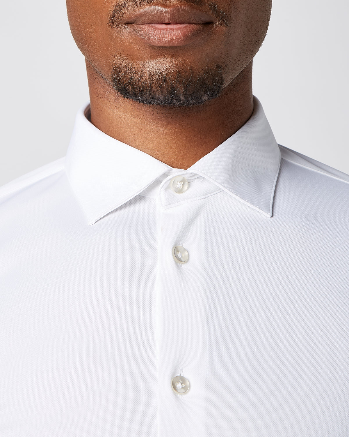 Prior Tech: Non-iron stretch shirt white