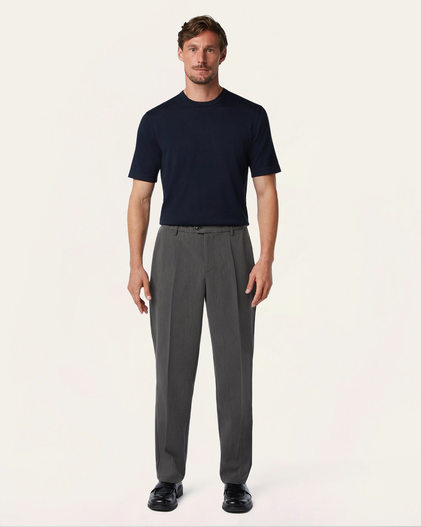 Straight Classic Pants Dark Grey