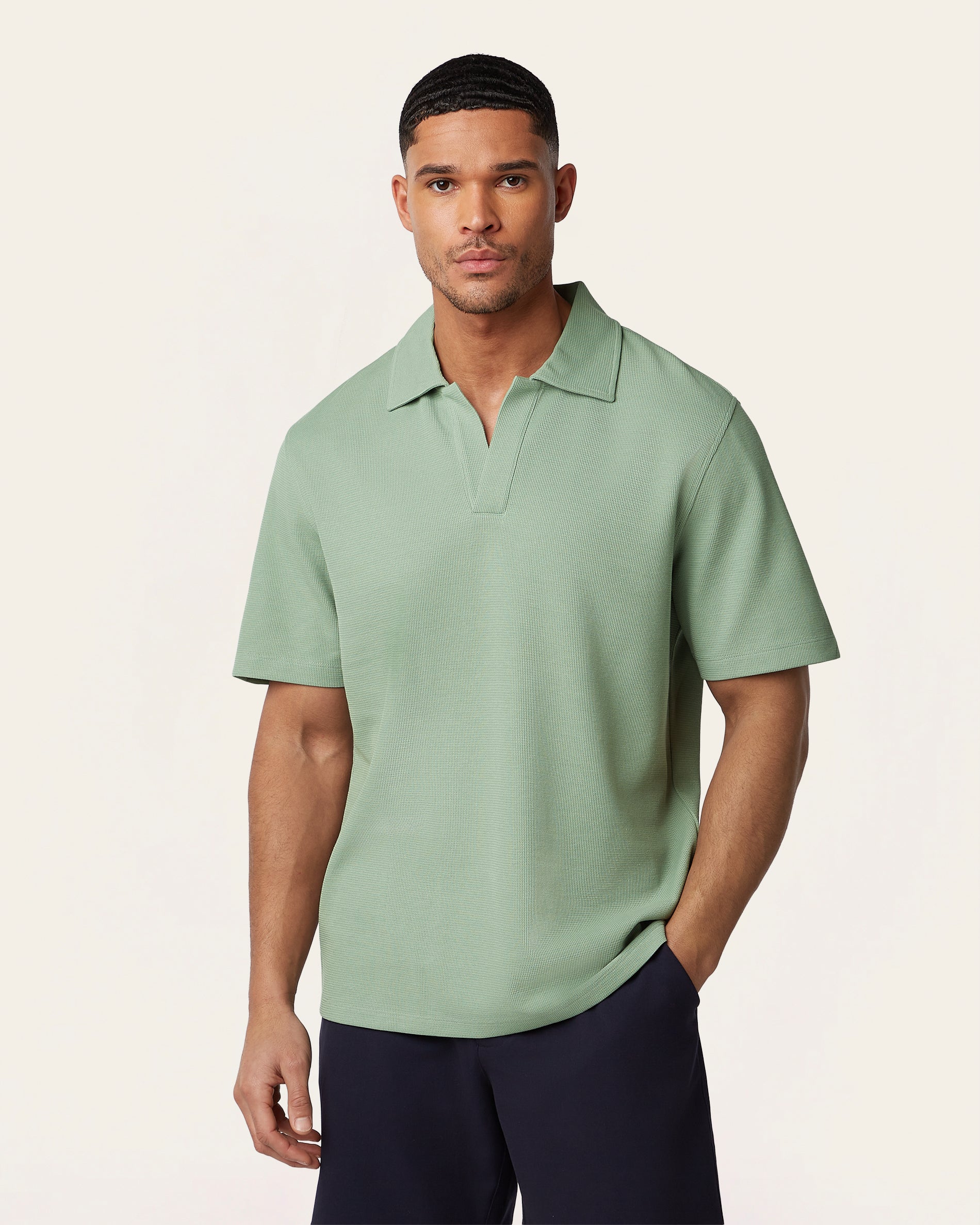 Relaxed Polo Fern Green