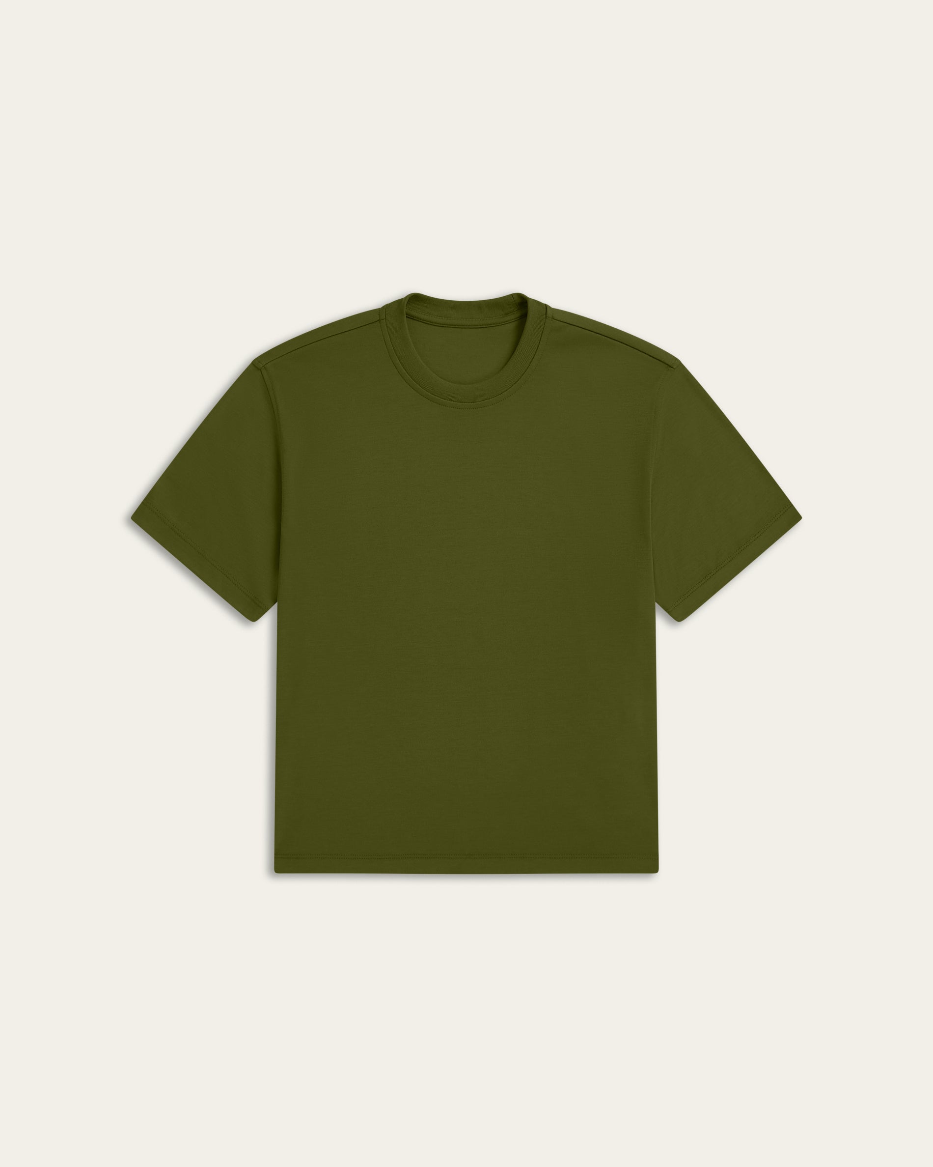 Interlock Boxy Fit T-shirt - Olive